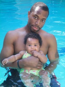 Garrick Dixon with daughter