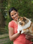 woman with dog
